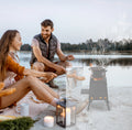 Folding wood-burning camp stove