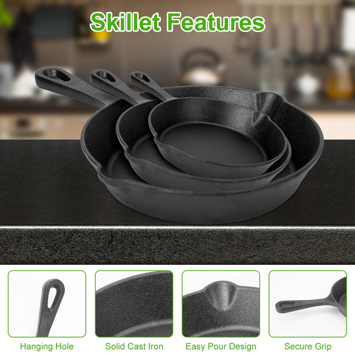 Skillet handle detail