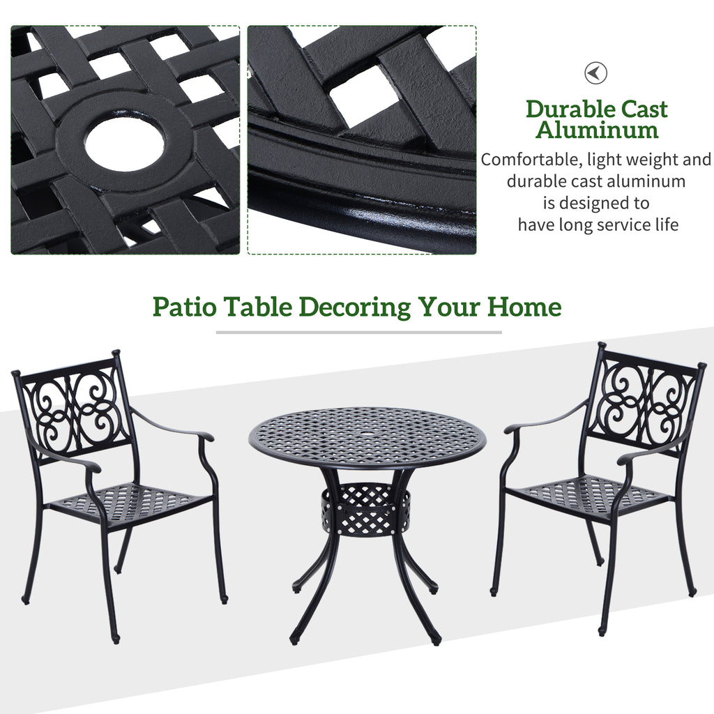 Patio table tabletop detail