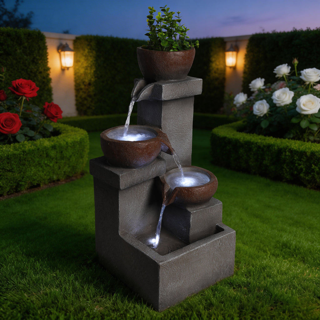 The fountain standing on a lawn