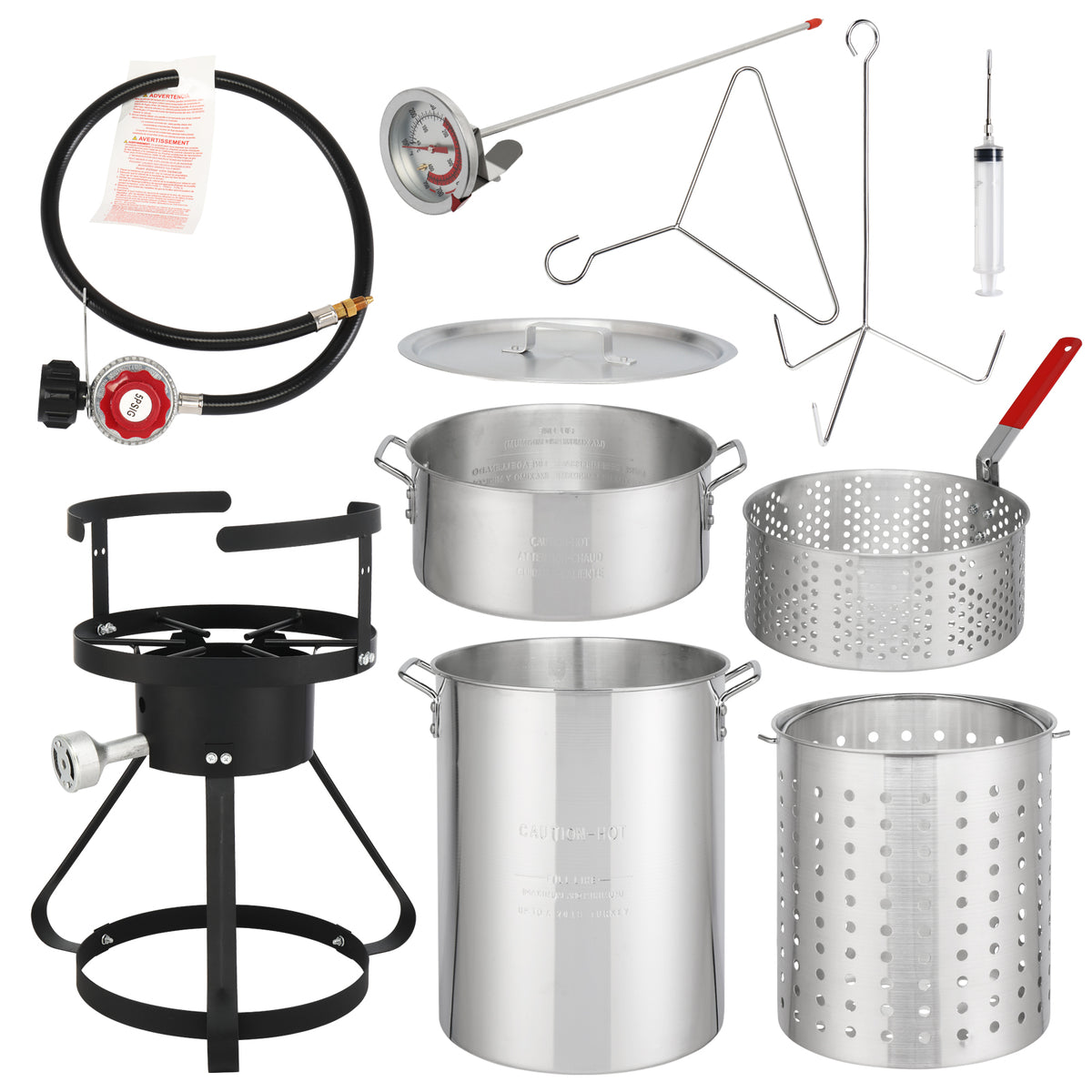Everything included in the box, laid out