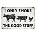 Vintage BBQ aluminum wall sign