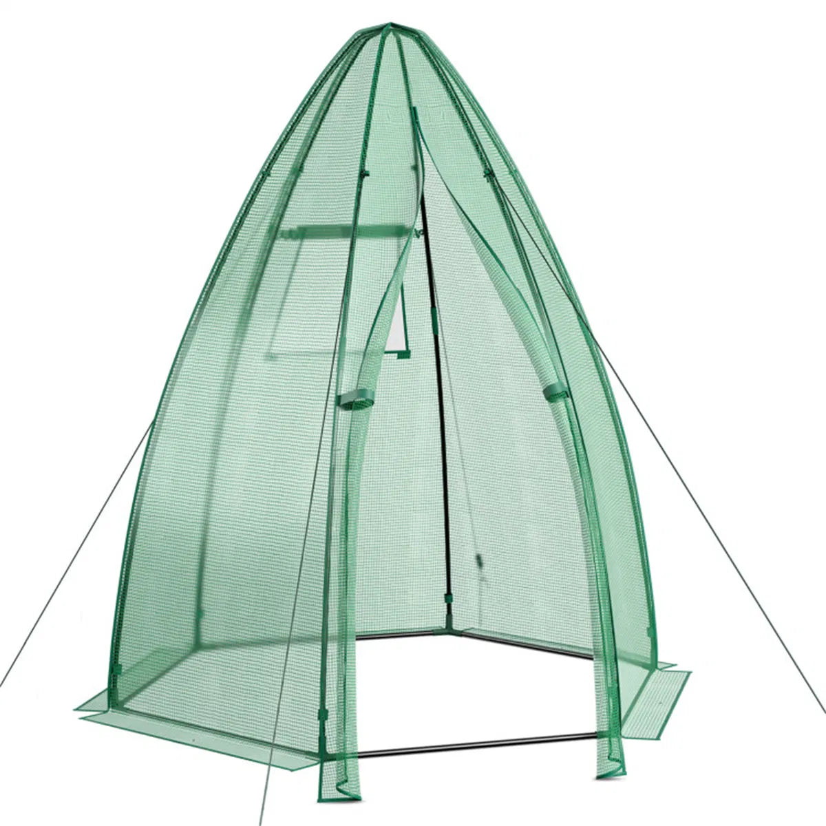Side view of the hexagonal plant house