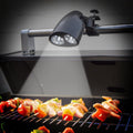 Clamp-on LED barbecue grill light with adjustable neck