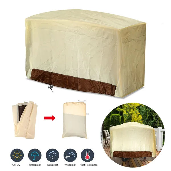 Grill cover with fabric and fastening detail