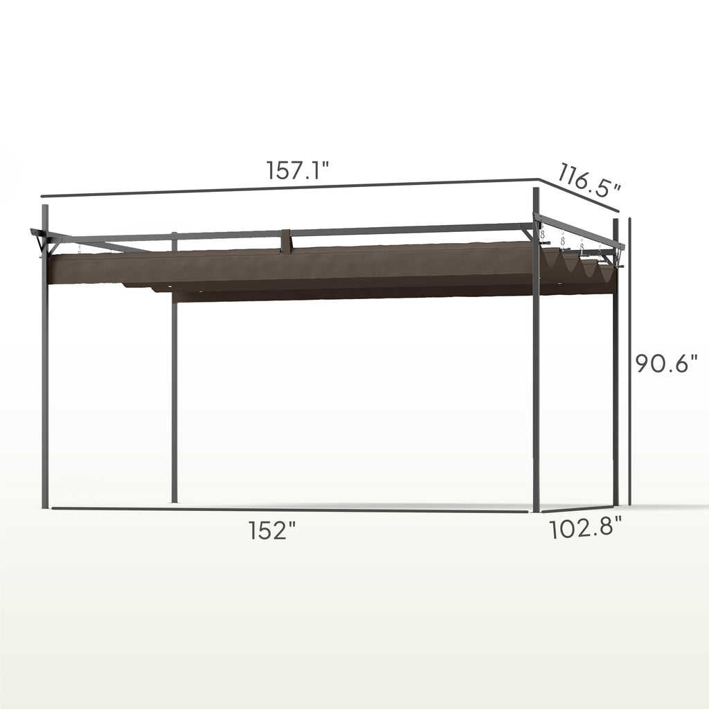 Supplier dimension drawing for the pergola frame