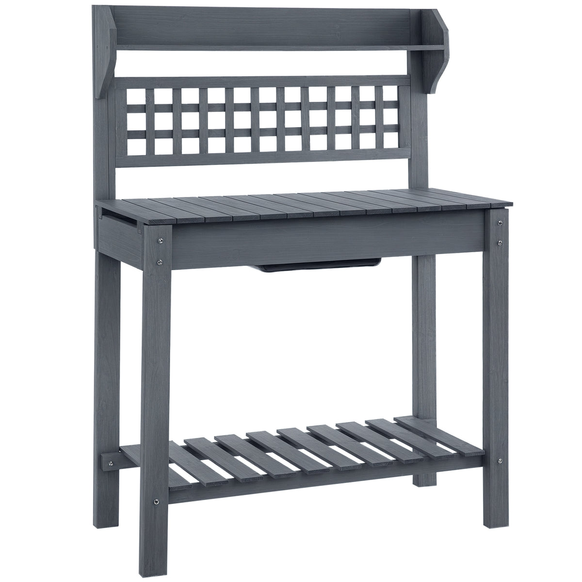The potting bench on a plain background