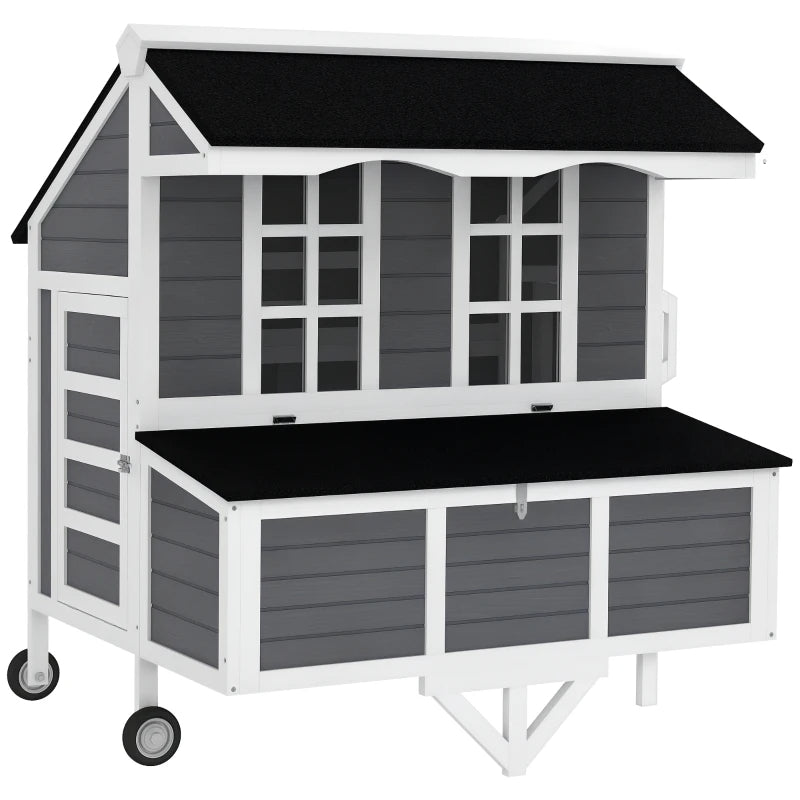 Side view of the wheeled chicken tractor