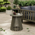 Round Acacia Side Table