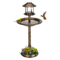Solar-Lit Bird Bath