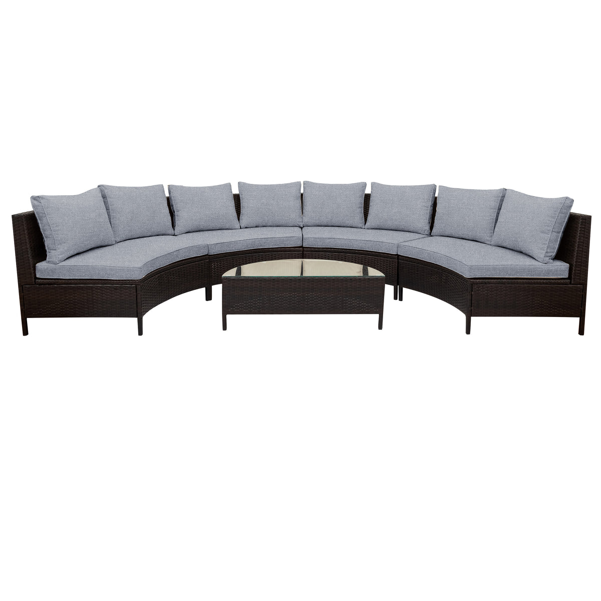 The gray set on a plain background showing the curve