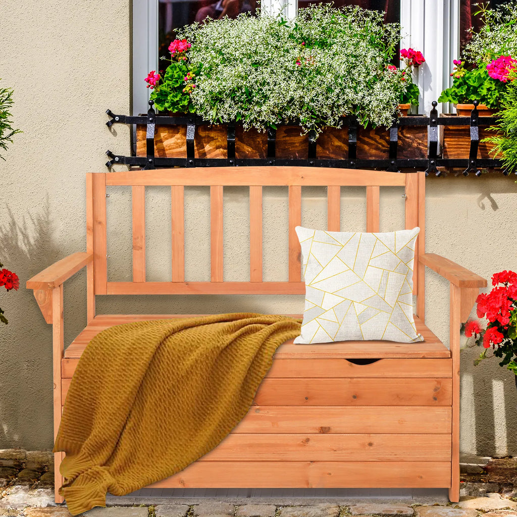 Detail of the cedar slats and armrest