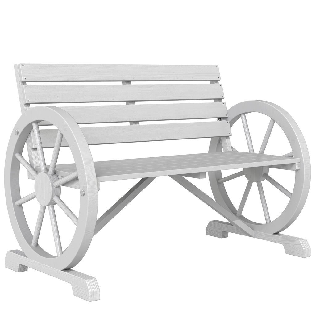 The light gray bench on a plain background