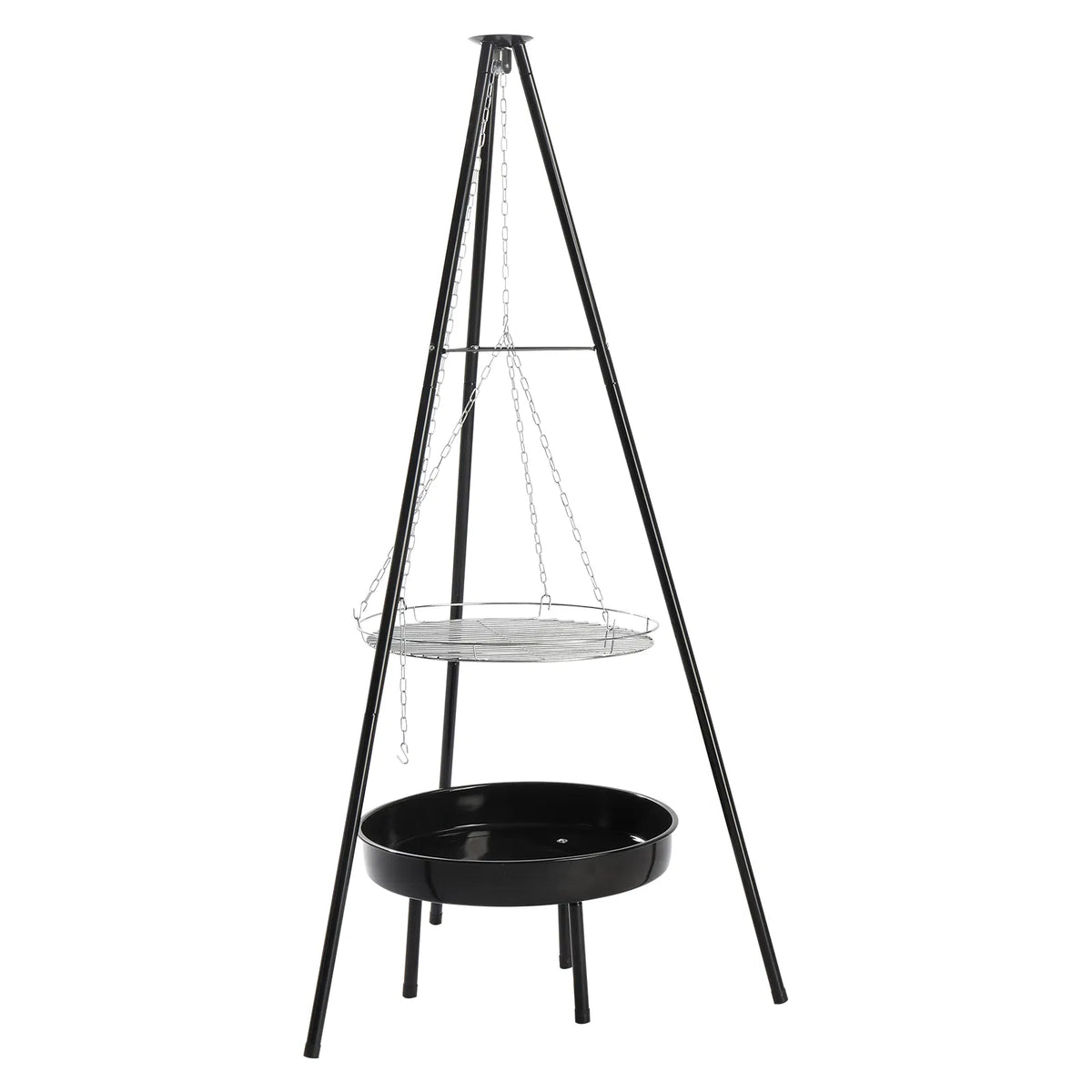 Tripod grill side view
