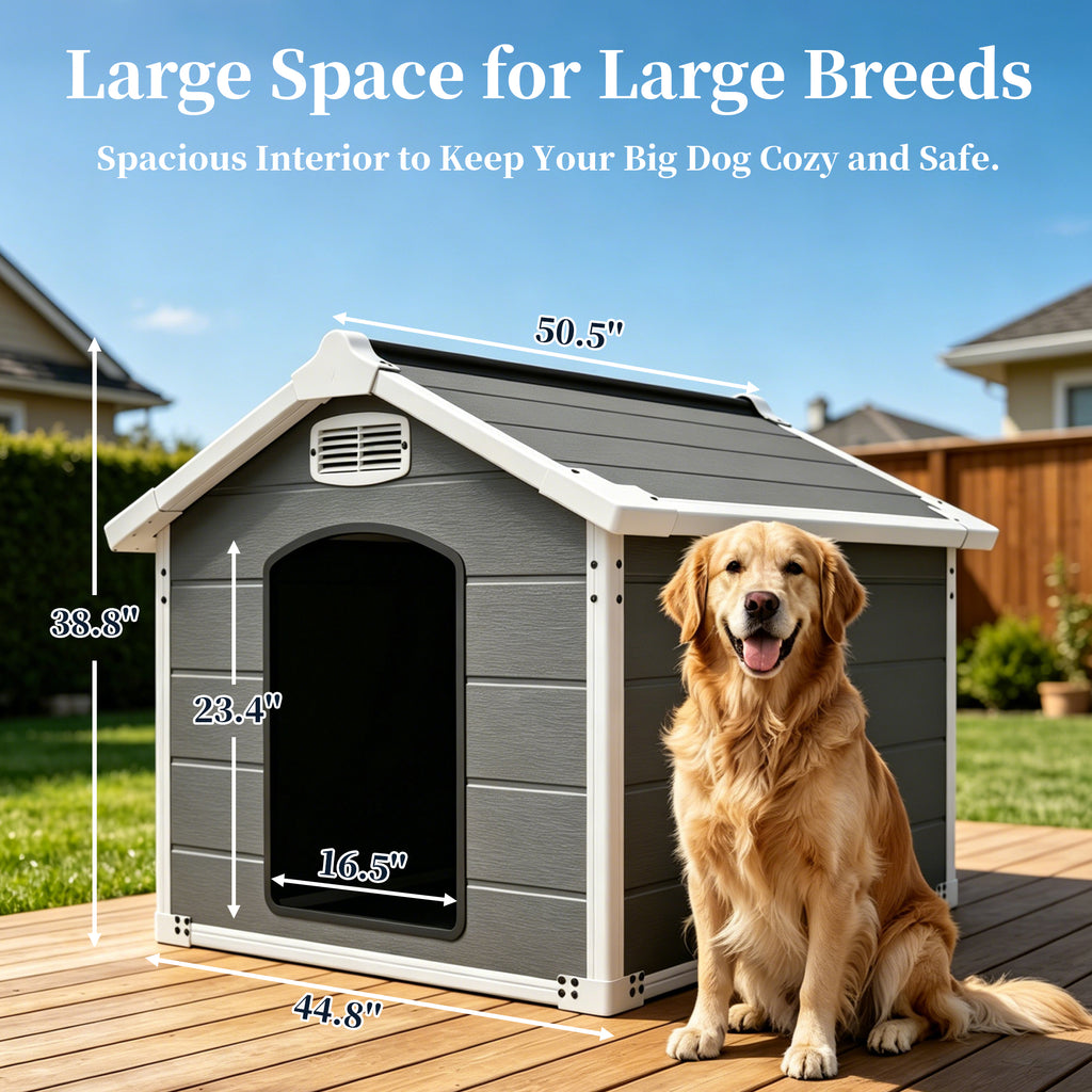 Dimension diagram for the 50 inch dog house