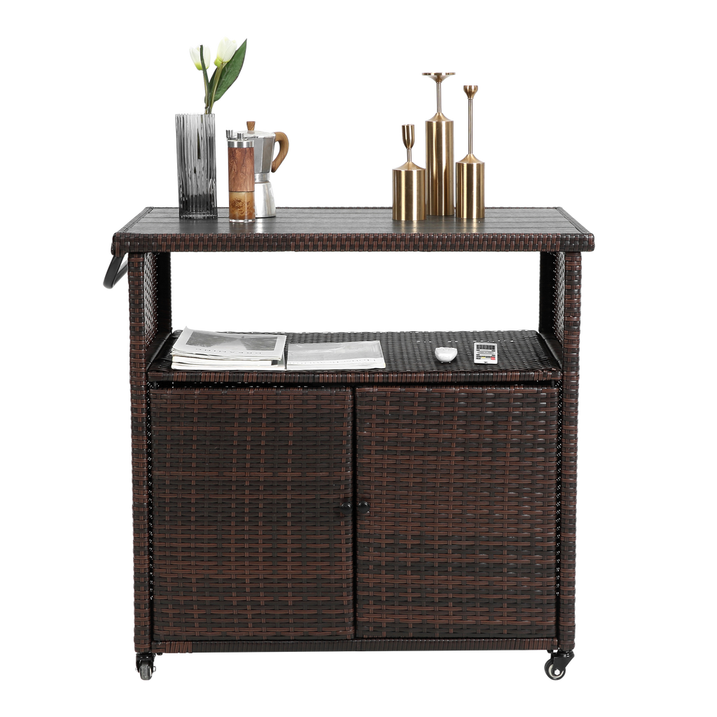 Bar cart on a patio