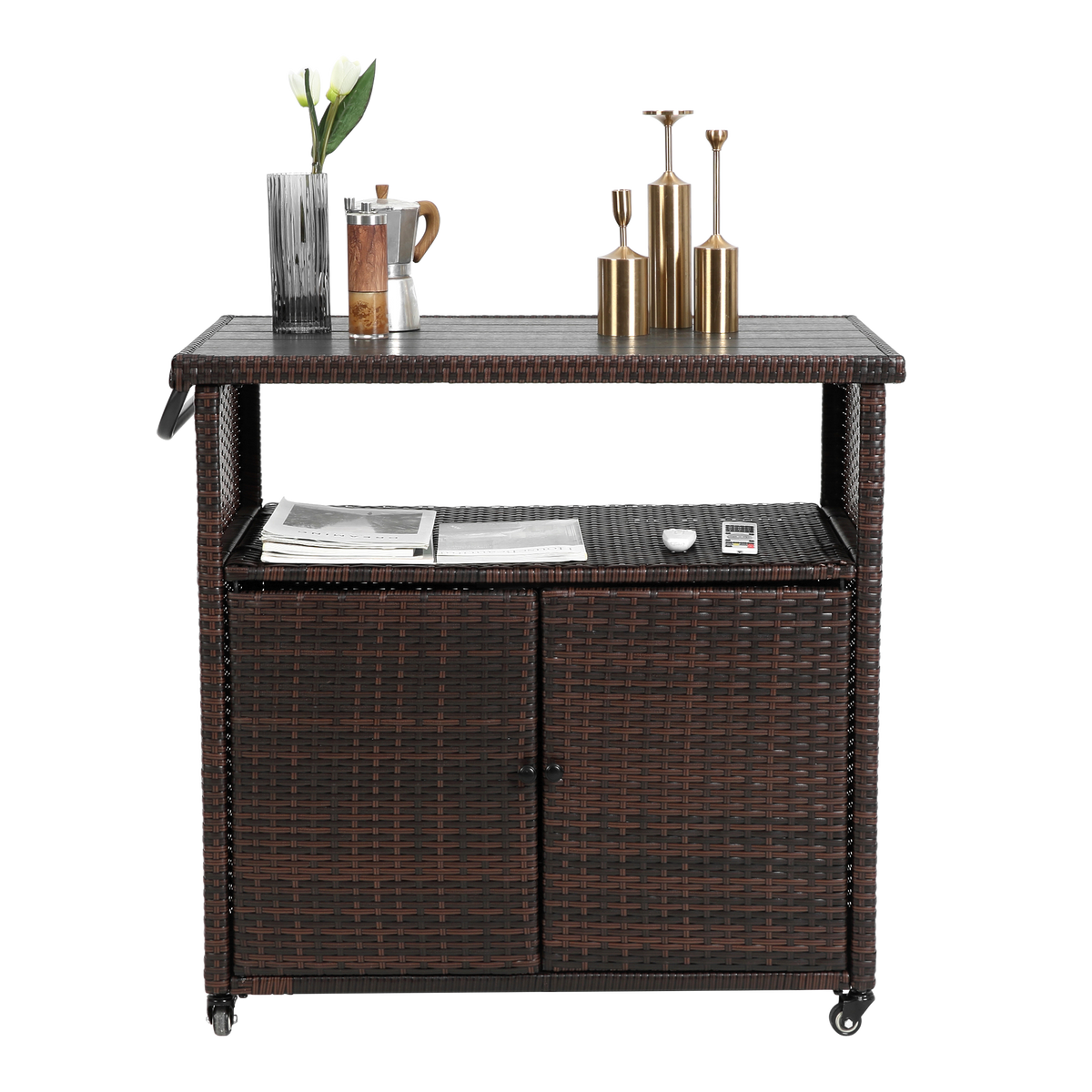 Bar cart on a patio