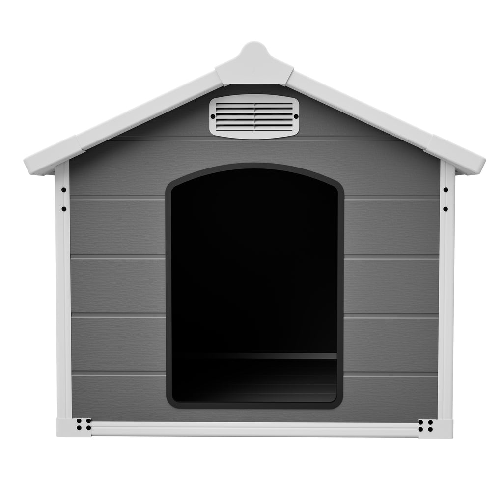 Front view of the double-wall dog house