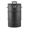 18 inch barrel charcoal smoker in coated steel