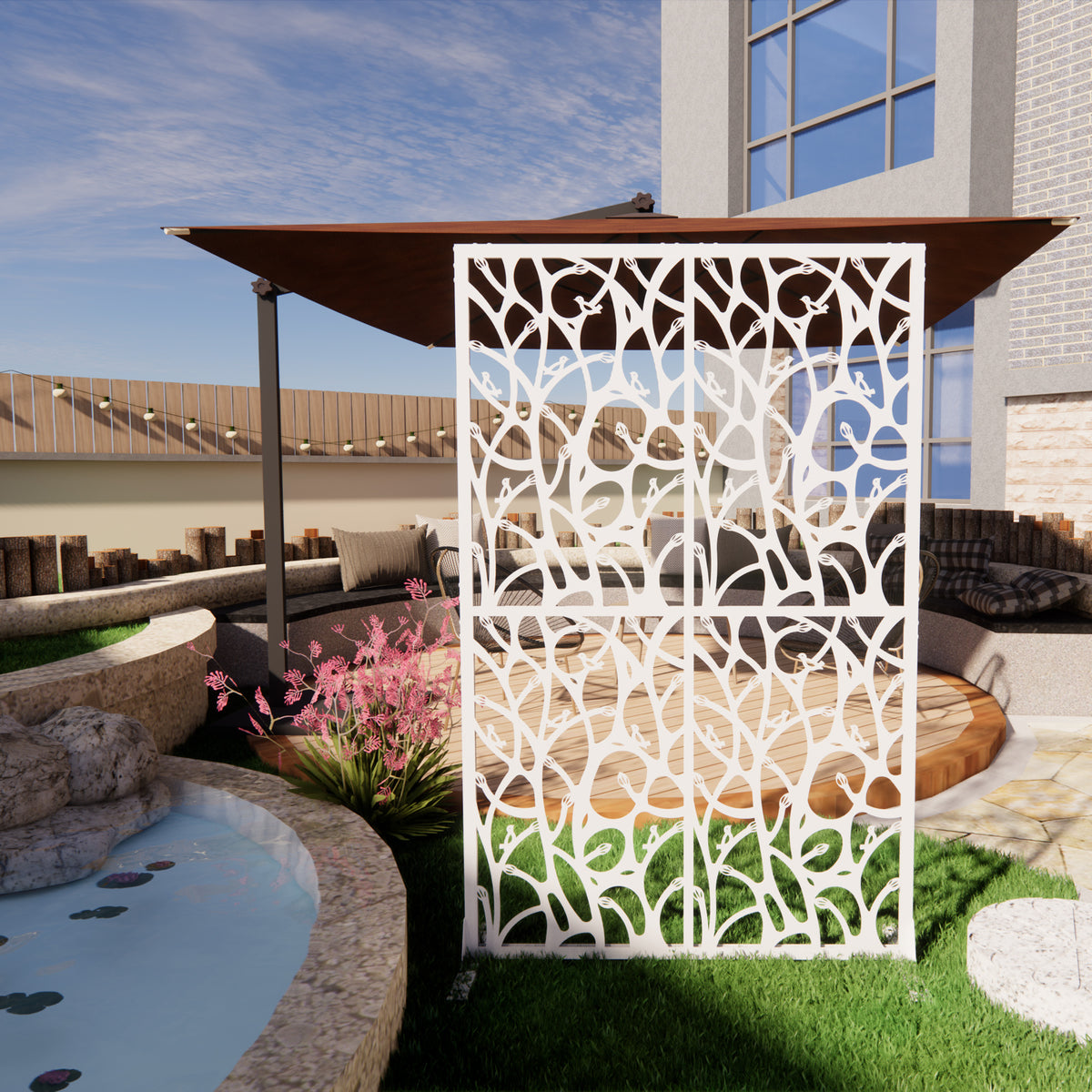 Laser-Cut Privacy Screen