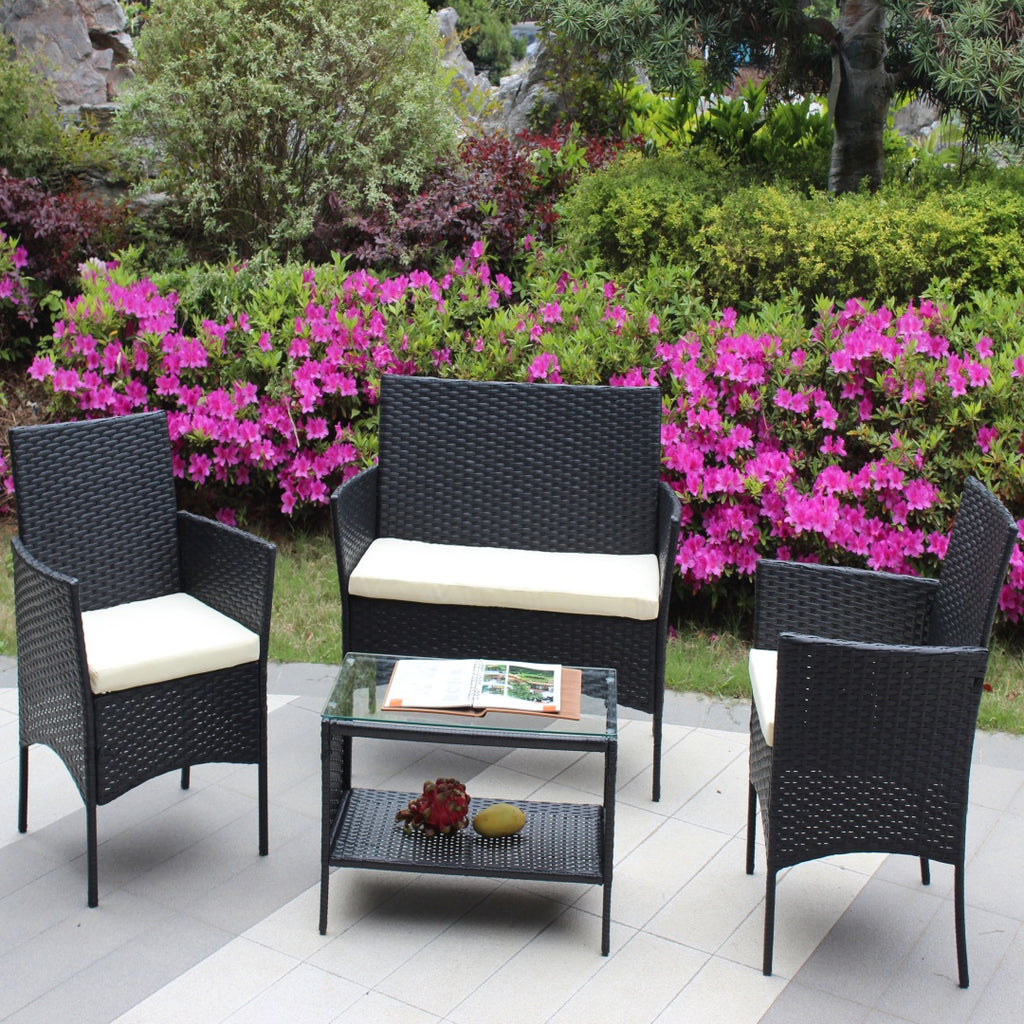 Four-Piece Rattan Seating Set