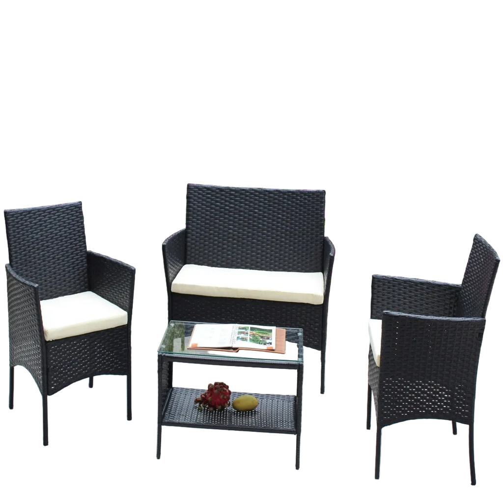 Four-Piece Rattan Seating Set