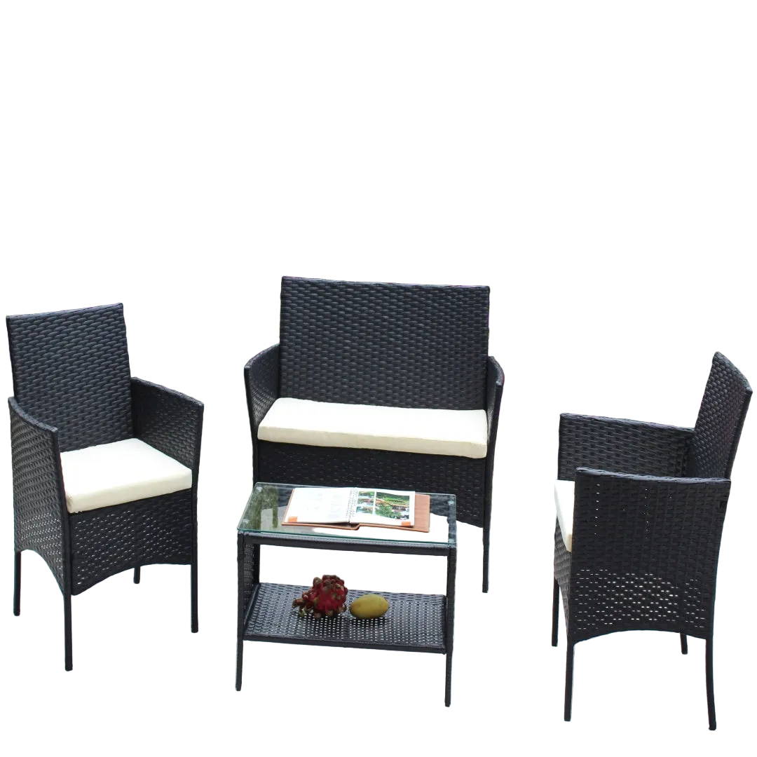 Four-Piece Rattan Seating Set