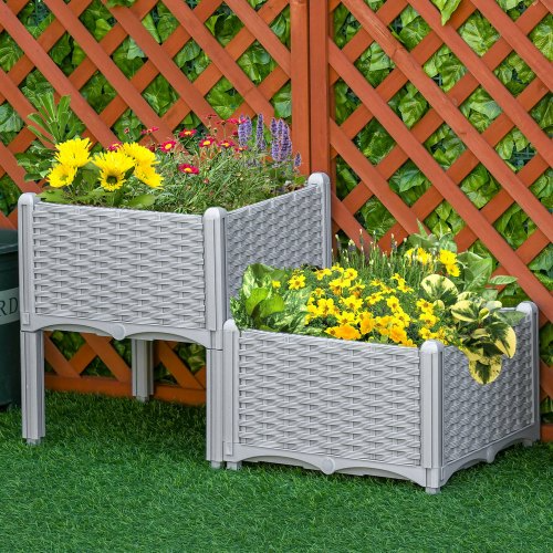Two Self-Watering Planters
